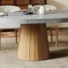 Dining Set 39"-55" Japandi Extendable Dining Table Gray with 4 Chairs