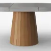 Dining Set 39"-55" Japandi Extendable Dining Table Gray with 6 Chairs