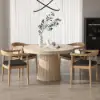 Dining Set 39"-55" Japandi Extendable Dining Table with 4 Chairs – AUD-H1865