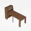 Farmhouse 180 cm Extendable Rectangular Walnut Dining Table with Sideboard, Seats 4-5