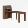 Farmhouse 180 cm Extendable Rectangular Walnut Dining Table with Sideboard, Seats 4-5