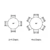 Modern 120 cm Round Glossy Sintered Stone Dining Table, Seats 4