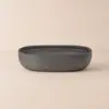 590mm Grey Oval Ceramic Bathroom Basin – Matte Glazed Vessel Basin