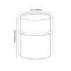 Saddle Leather 2-Drawer Smart LED Nightstand with Wireless Charging Set of 2
