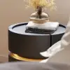 Saddle Leather 2-Drawer Smart LED Nightstand with Wireless Charging Set of 2