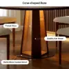 90 - 120 cm Solid Wood Extendable Dining Table with Light