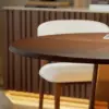 90 - 120 cm Solid Wood Extendable Dining Table with Light