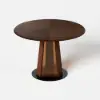 90 - 120 cm Solid Wood Extendable Dining Table with Light