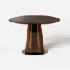 90 - 120 cm Solid Wood Extendable Dining Table with Light