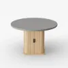 Modern 120 - 160 cm Extendable Dining Table with Storage & Fluted Base, Seats 4-6