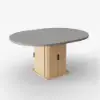 Modern 120 - 160 cm Extendable Dining Table with Storage & Fluted Base, Seats 4-6