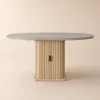 Modern 120 - 160 cm Extendable Dining Table with Storage & Fluted Base, Seats 4-6