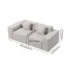 2200mm 2-Piece Modular Anti-scratch Performance Velvet Sectional