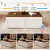 Ambra 1200mm Walnut & White LED Coffee Table