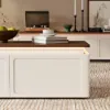 Ambra 1200mm Walnut & White LED Coffee Table