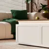 Ambra 1200mm Walnut & White LED Coffee Table