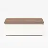 Ambra 1200mm Walnut & White LED Coffee Table