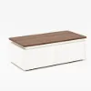Ambra 1200mm Walnut & White LED Coffee Table