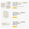 Humply White Faux Leather 2-Drawer LED Nightstand with Charging Station