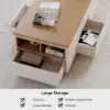 120 cm Lift-Top Extendable Coffee Table with Drawers & Cabinet – Natural