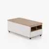 120 cm Lift-Top Extendable Coffee Table with Drawers & Cabinet – Natural