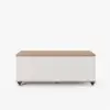 120 cm Lift-Top Extendable Coffee Table with Drawers & Cabinet – Natural