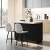Japandi 127 cm Black & White Kitchen Island with Storage & LED Lighting