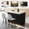 Japandi 127 cm Black & White Kitchen Island with Storage & LED Lighting