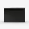 Japandi 127 cm Black & White Kitchen Island with Storage & LED Lighting