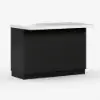 Japandi 127 cm Black & White Kitchen Island with Storage & LED Lighting