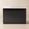 Japandi 127 cm Black & White Kitchen Island with Storage & LED Lighting