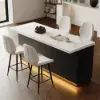 Japandi 180 cm Black & White Kitchen Island with Storage & LED Lighting