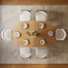 Modern 120 - 200 cm Extendable Wood Dining Table with Fluted Base, Seats 4-6