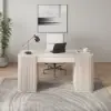 Modern Wash White Standing Computer Desk & Upholstered Swivel Task Chair Set (1500mm ) – AUD-H1889