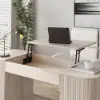 Modern Wash White Standing Computer Desk & Upholstered Swivel Task Chair Set (1500mm ) – AUD-H1889