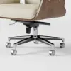 Modern Wash White Standing Computer Desk & Upholstered Swivel Task Chair Set (1500mm ) – AUD-H1889