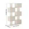Picture of 1850mm Wash White Sliding Door Etagere Bookshelf 5-Shelf Tall Book Shelf Rich Storage