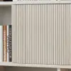 Picture of 1850mm Wash White Sliding Door Etagere Bookshelf 5-Shelf Tall Book Shelf Rich Storage
