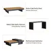 Tevara 4-Piece Outdoor Teak & Aluminium Modular Sofa Set for 6 in White with Black Cover