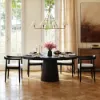 Dining Set 1000-1400mm Japandi Extendable Dining Table Black with 4 Chairs
