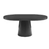 Dining Set 1000-1400mm Japandi Extendable Dining Table Black with 6 Chairs