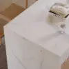 Modern 180 cm White Kitchen Island with Storage & LED Light, Waterfall Edge