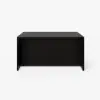 Modern 183 cm Black Kitchen Island with Storage & LED Light, Waterfall Edge