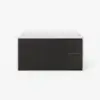 Modern 183 cm White & Black Kitchen Island with Storage & LED Light, Waterfall Edge