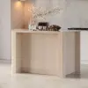 Mid-Century Modern 129 cm Glossy Sintered Stone Top Kitchen Island with Cabinets, Whitewash
