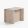 Mid-Century Modern 129 cm Glossy Sintered Stone Top Kitchen Island with Cabinets, Whitewash