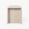 Mid-Century Modern 129 cm Glossy Sintered Stone Top Kitchen Island with Cabinets, Whitewash
