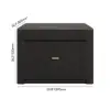 Picture of Mid-Century Modern 129 cm Glossy Sintered Stone Top Kitchen Island with Storage, Black