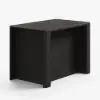 Picture of Mid-Century Modern 129 cm Glossy Sintered Stone Top Kitchen Island with Storage, Black