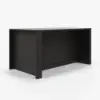 Mid-Century Modern 183 cm Glossy Sintered Stone Top Kitchen Island with Cabinets, Black